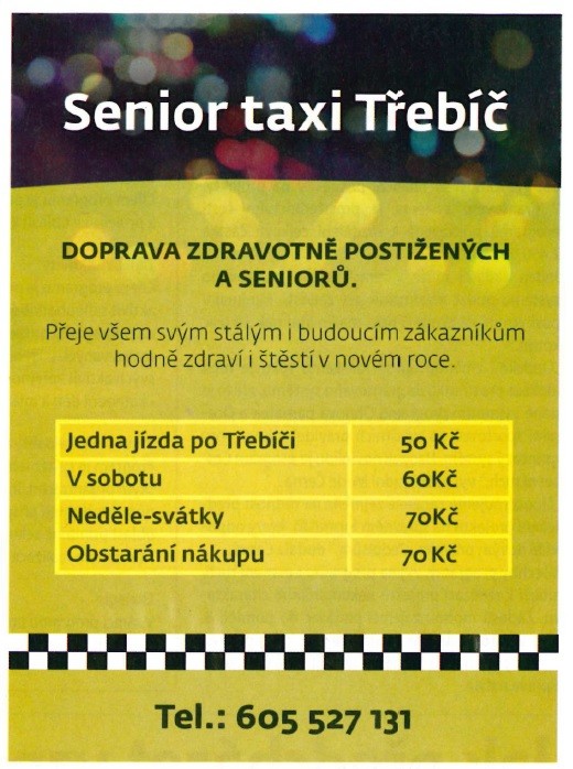 Informace k senior taxi