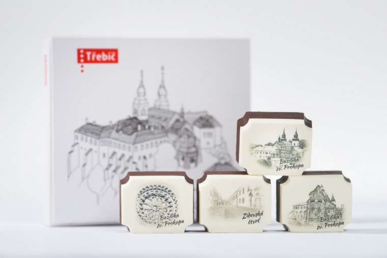 Čokoládové pralinky se symbolikou třebíčských památek